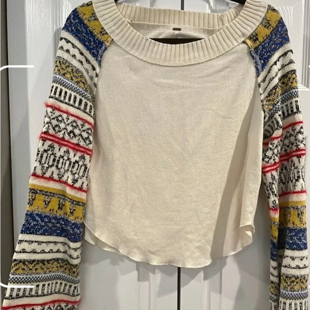 Free people Colorful Patterned Sweater